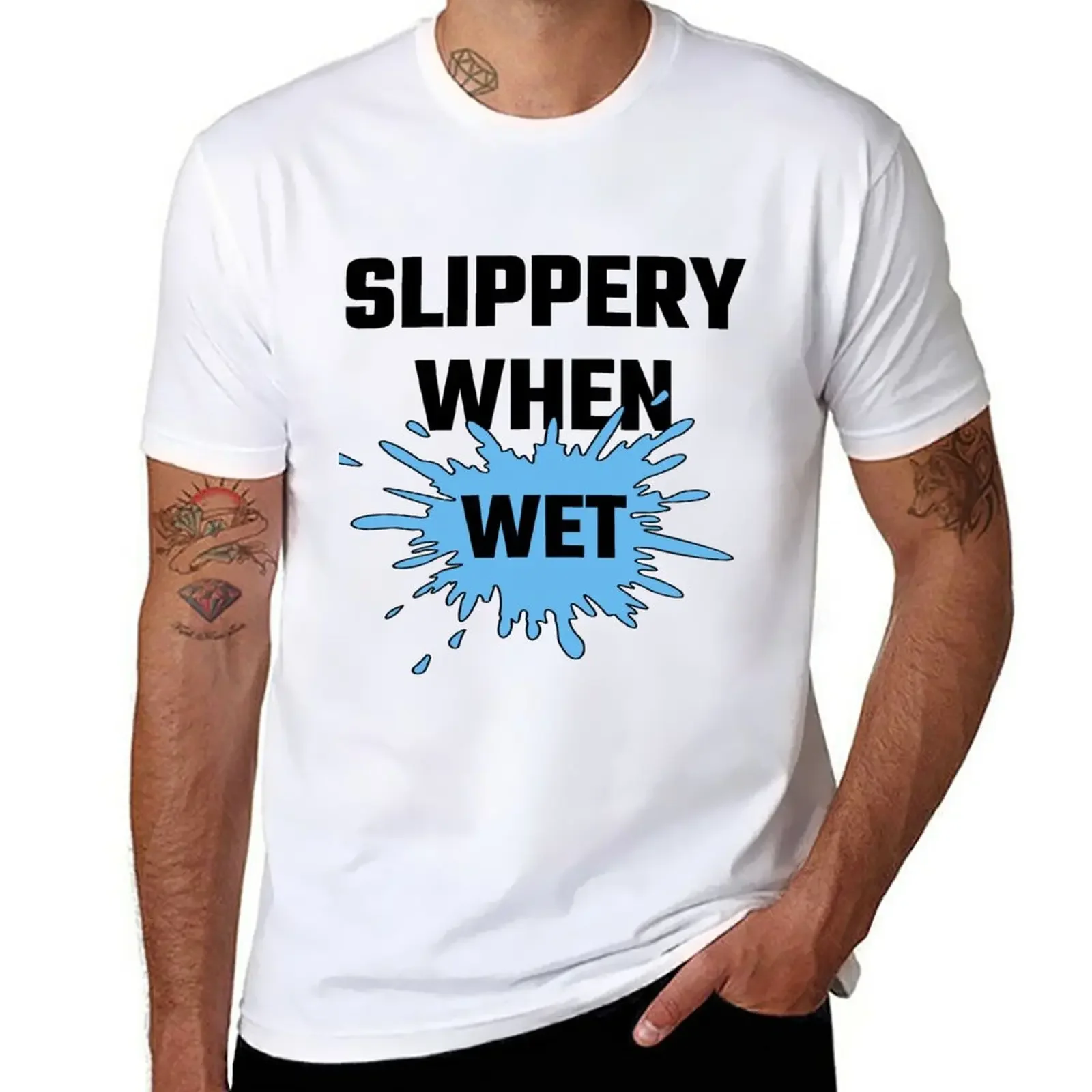 New Slippery When Wet T-Shirt graphic t shirt vintage graphic t shirts Men's t-shirts