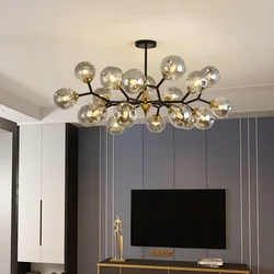 Modern Glass Ball Chandeliers for Dining Room Kitchen Living Room Bedroom Hanging Ceiling Chandelier Indoor Lighting Fixtures