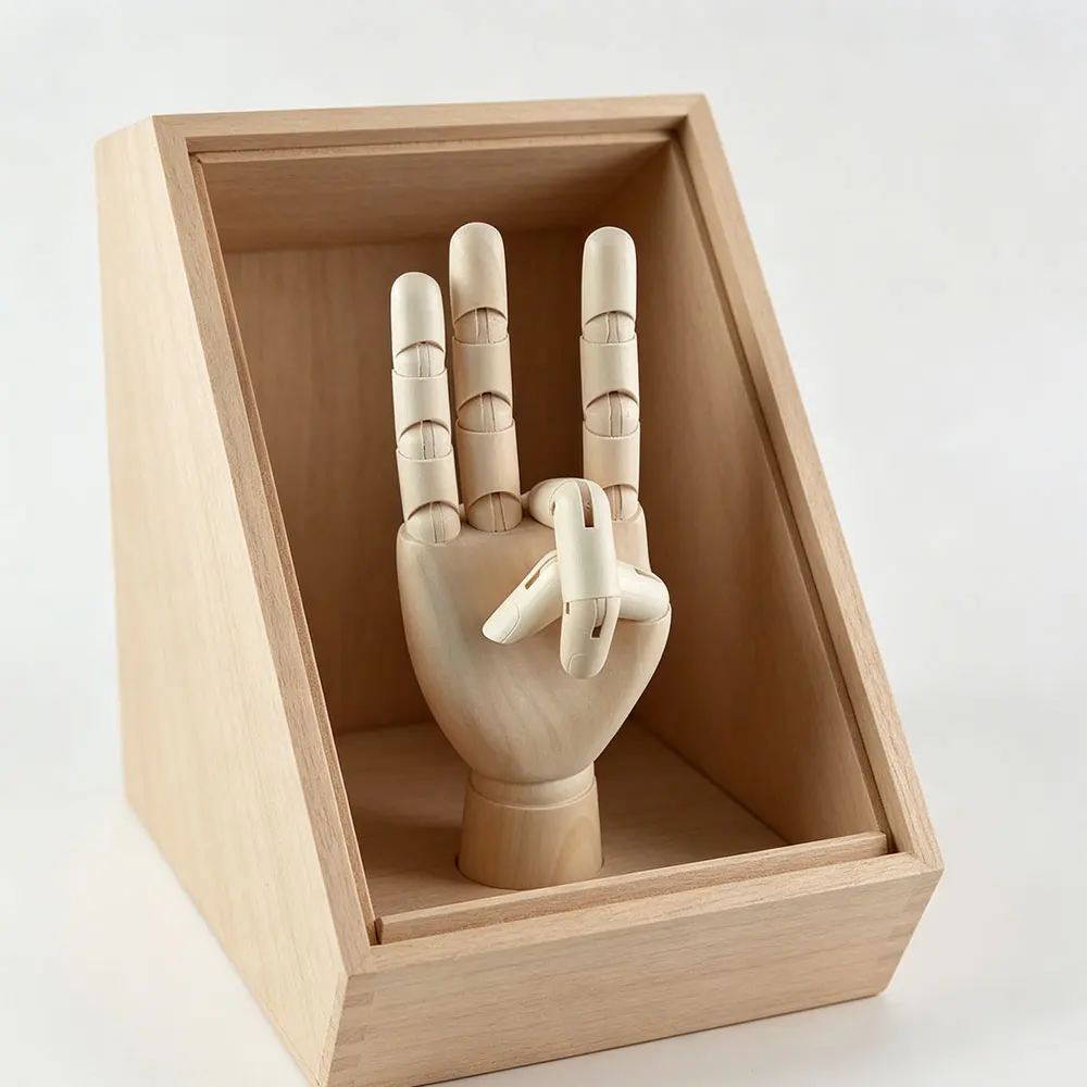 Good Quality New 1 Pc Women Right/Left Hand Artist Model Jointed Articulated Wood Sculpture Mannequin Wooden 25*5cm