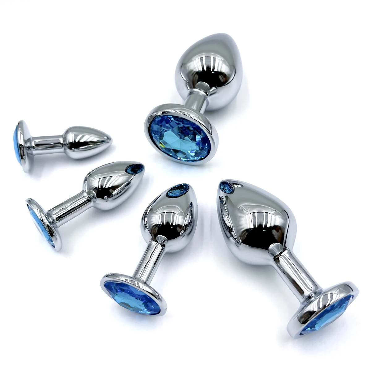 1Pcs,Metal Anal Plug With Gem Base,Beginner To Expert,5 Size Butt Plug,G-point Massage,Sexual Wellness,Adult Pleasure,Sex Toys