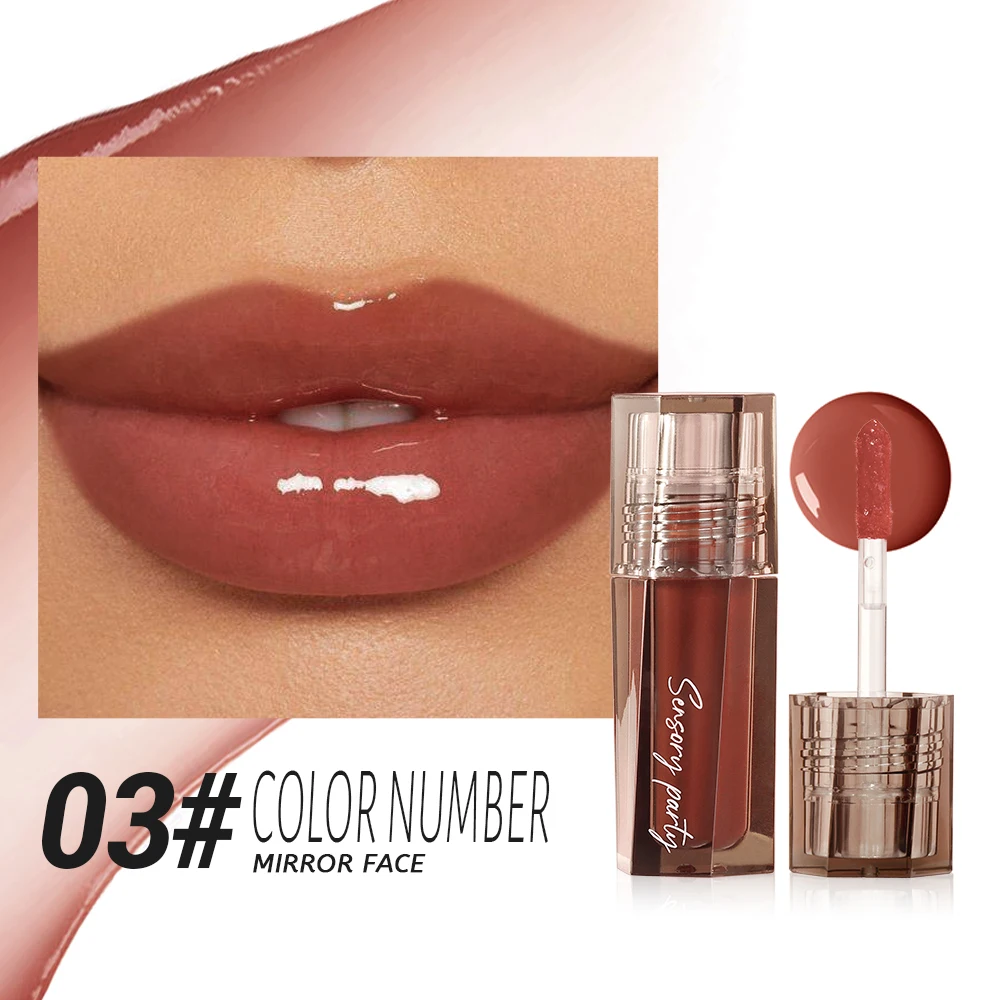 ハイシャインリップグロス - 保湿＆栄養補給、転写防止＆キスプルーフ、プランプ効果のあるリップメイクセット（デイリーユース）