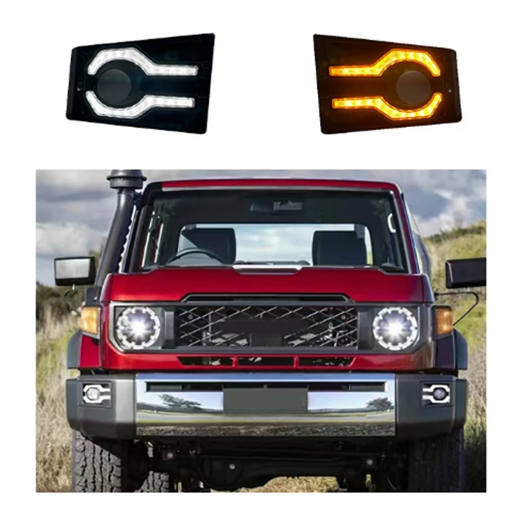 

Styling LED daytime running Lights for Toyota LC76 LC79 LC71 LC78 23-25 DRL Car Assembly Signal Auto Accessories Modified Lamp