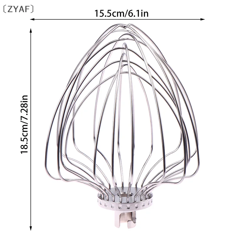 〔ZYAF〕Stainless Steel Whip Attachment Durable For KN211WW 7 Quart Tilt-Head Lift Stand Mixer Replacement Egg Beater Whisk