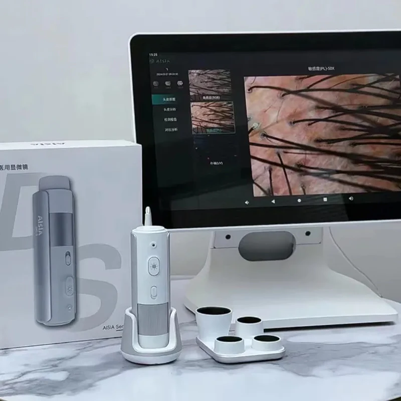 Détecteur de fuite de cheveux HD, Scanner de cuir chevelu, prévention de la perte de cheveux, analyseur de miroir capillaire, dispositif d'analyse de détection professionnel