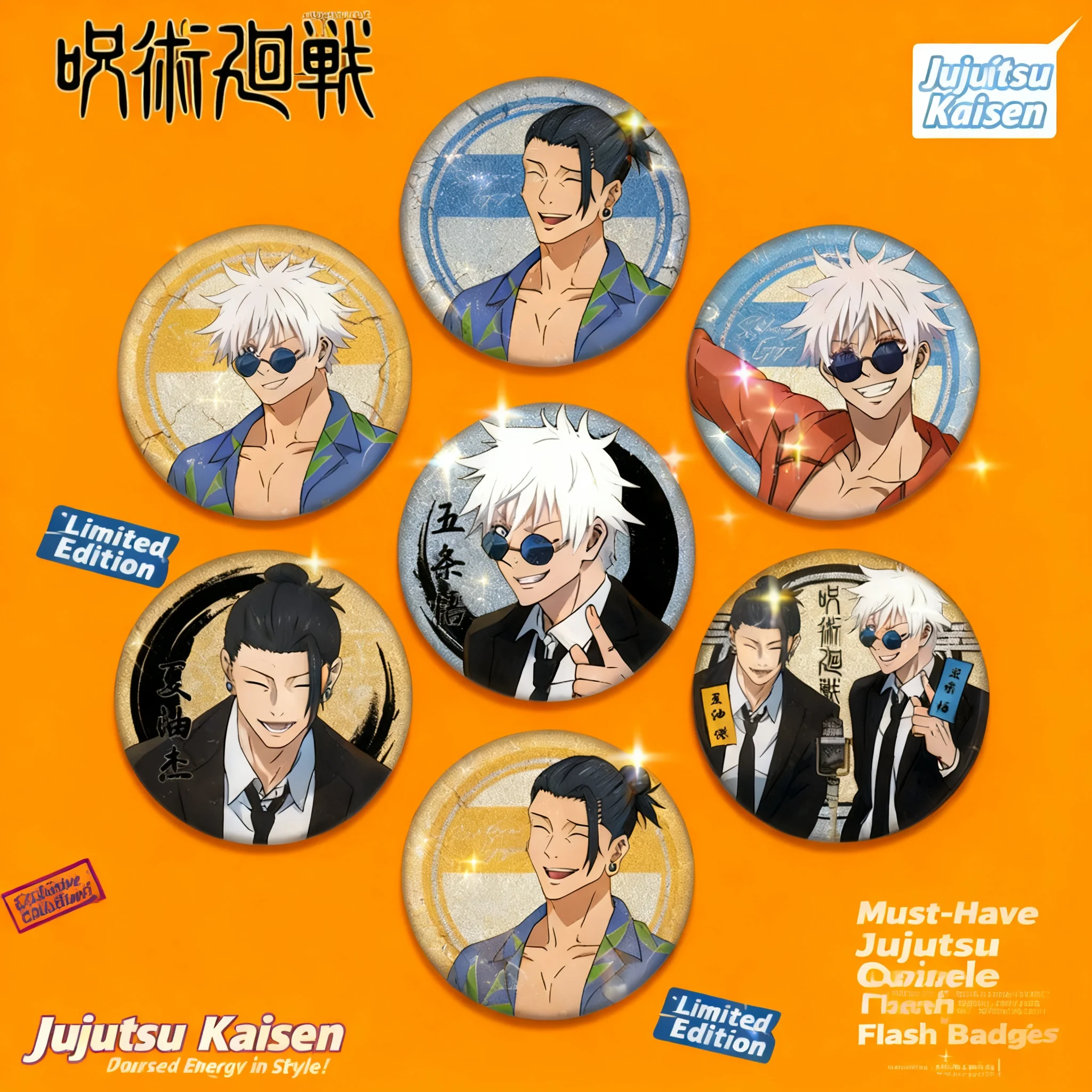 Anime Jujutsu Kaisen Merchandise - Pin Badge Koleksi Anime Jujutsu Kaisen