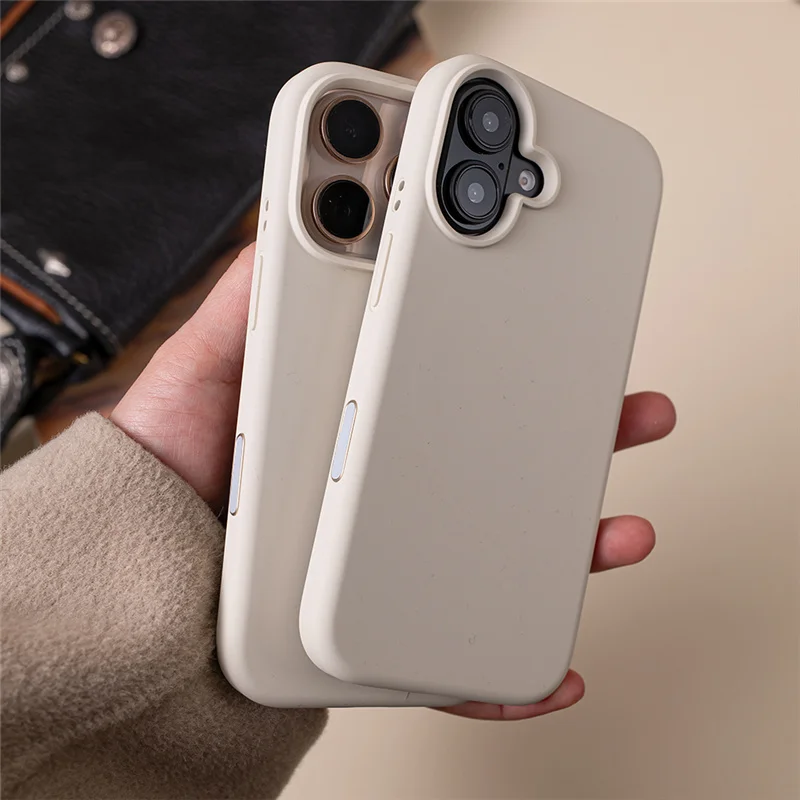 Original Active Touch Camera Button Liquid Silicone Cases For iPhone 16 15 14 15Pro Max Matte Solid Color Shockproof Back Cover