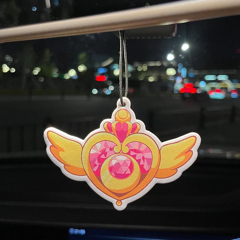 Pink Love Wings Girl Car Aroma Air Freshener Cartoon Wardrobe Natural Aroma Orchid and British Pear Aroma