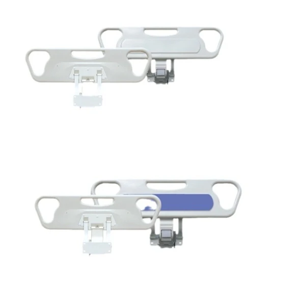 سرير مستشفى PP أبيض عالي الجودة مع درابزين جانبية من الفولاذ ملحقات التمريض وإعادة التأهيل سرير طبي بمحمل معدني #2