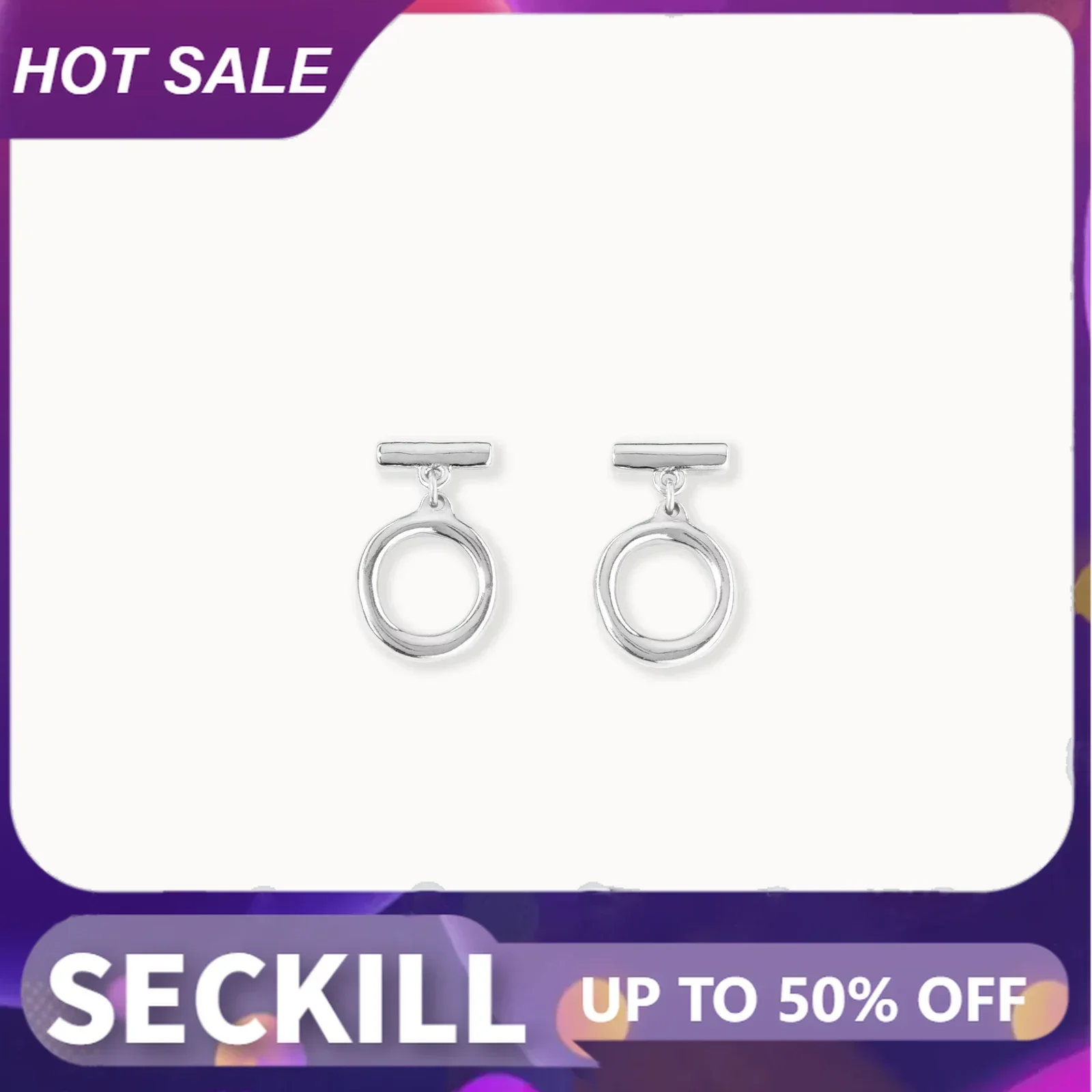 2025 AHAUNO Original New Product Spain Jewelry Fashion Versatile Elegant and Simple Round Earrings Women's High Quality Gift