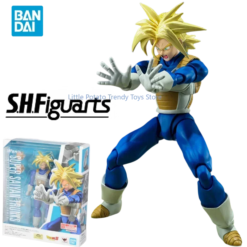 Bandai Genuine Dragon Ball Anime Figure SHF Super Saiyan TRUNKS Action Figure Toys for Children Gift Collectible Model Ornaments