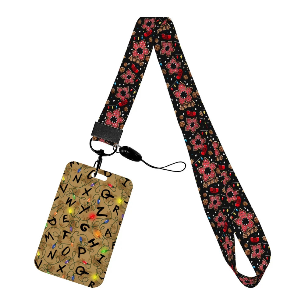 S T S W Work Card Holder Neck Strap Glitter Acrylic Badge Reel Clip Waterproof Dustproof Outdoor Staff Work Permit Holder