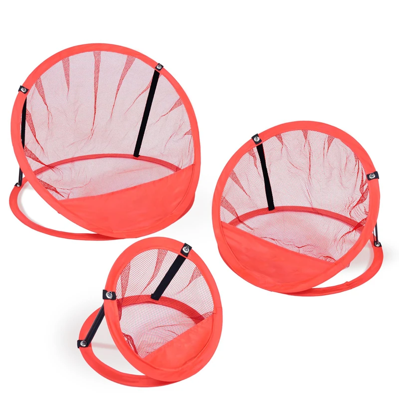 3-in-1 Golf Chipping Nets Hitting Net Target Training Aids Free Foam Balls Rubber Tees Foldable Practice Tool for Sport Games