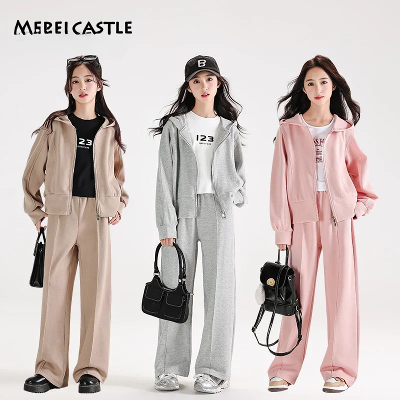 

Baby Girl Clothes Suit Girls Sportswear Autumn 2024 New Fashion Fashion Women Children Autumn Hoodie Casual Two-piece Set