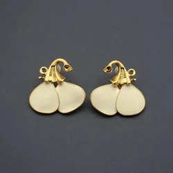 Medieval jewelry white enamel set elegant heavy industry classic geometric necklace well-made medieval set bamboo knot