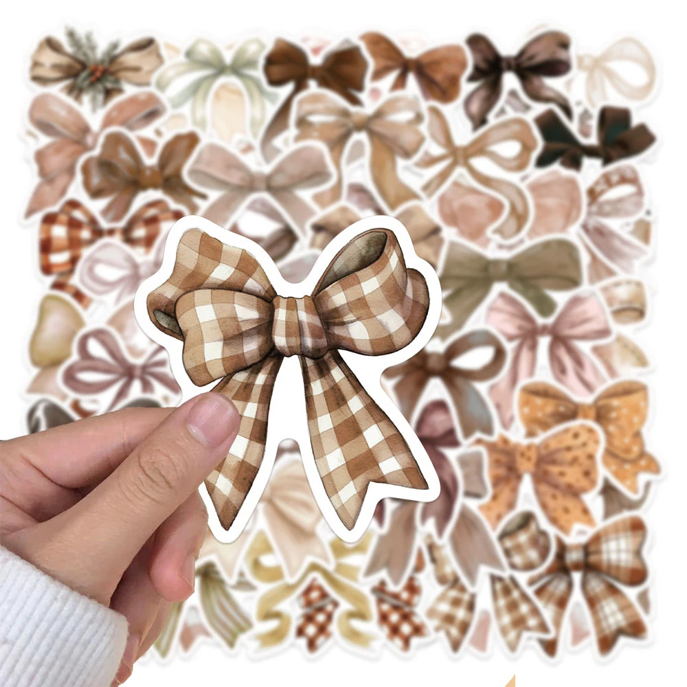 

10/30/50pcs Cartoon Coquette Bows Stickers Cute Aesthetic Decals Decorative Notebook Phone Laptop Guitar Kawaii Sticker for Gift
