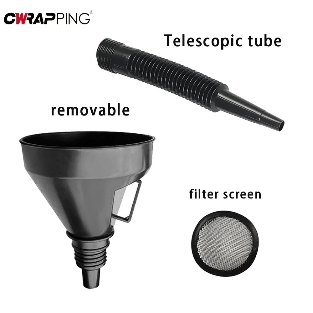 Gasoline Filling Extension Pipe Flexible Engine Refueling Snap Funnel for Car Motorcycle Water Oil Filter Funnels Draining Tool
