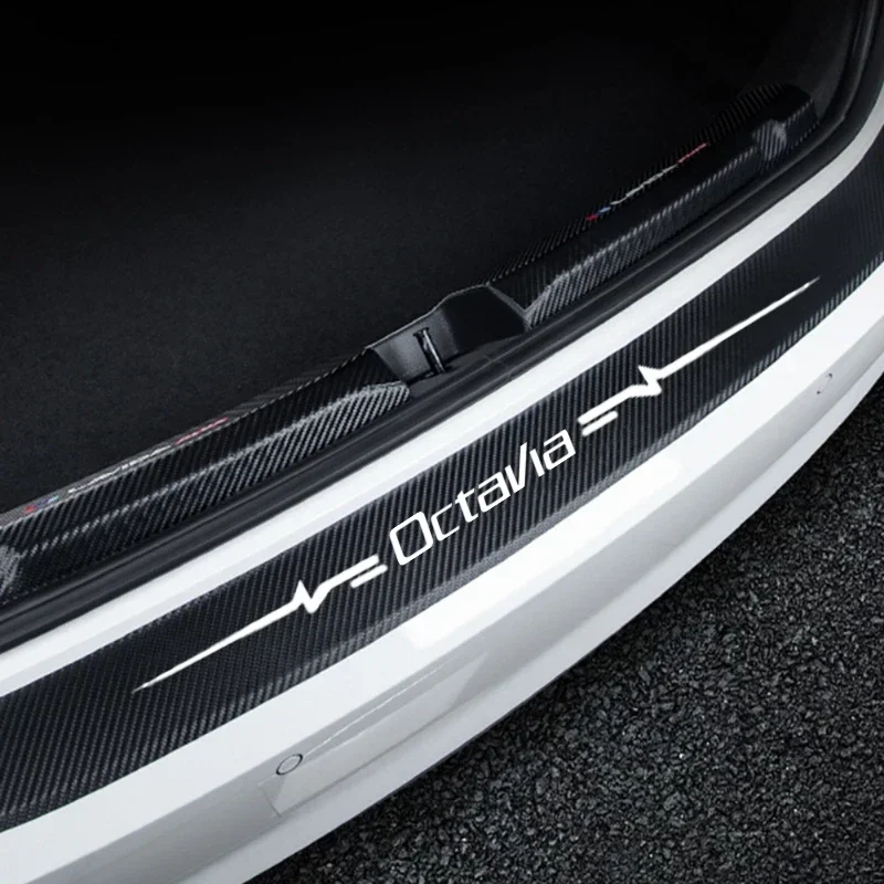 Picture 4: 1Pc Car Rear Trunk Bumper Guard Protector Decorative Stickers for Skoda Octavia VRS FABIA KAMIQ KAROQ KODIAQ RAPID SCALA SUPERB