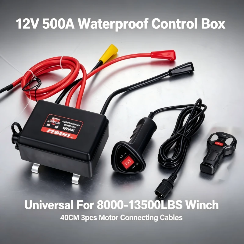 

12000Lbs Winch Control Box With Wireless Remote Relay Replacement Accessory For Off Road Vehicle