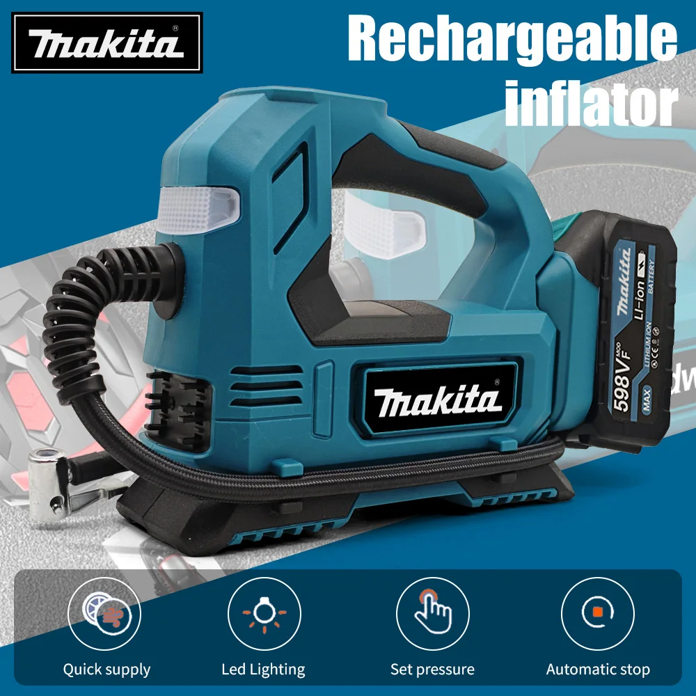 

Makita Automatic Cordless Inflator Electric Air Pump Car Tire Handheld Air Compressor For Makita 18V Battery