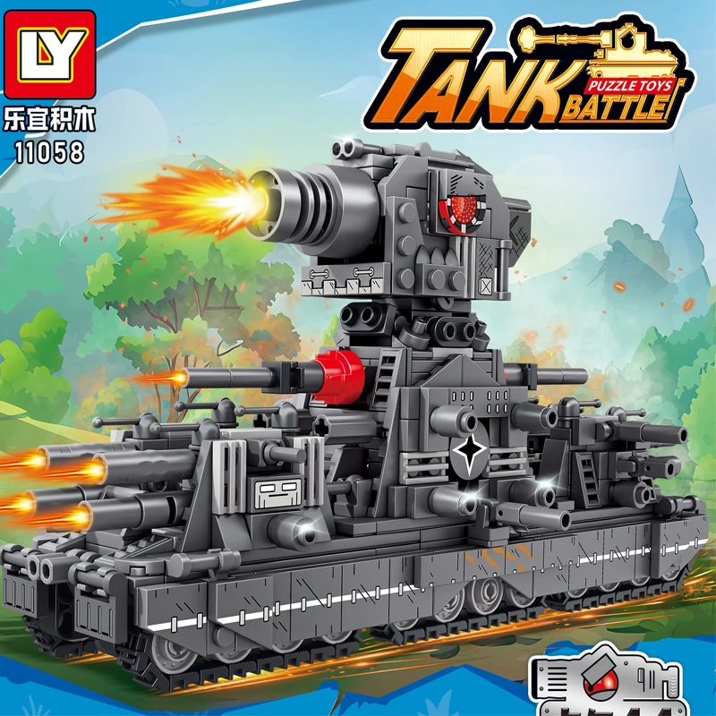 The 2025 new Leviathan Ultimate Form Karlkv44 super heavy tank mobile siege mortar kv99 building toy Karl-Gerät