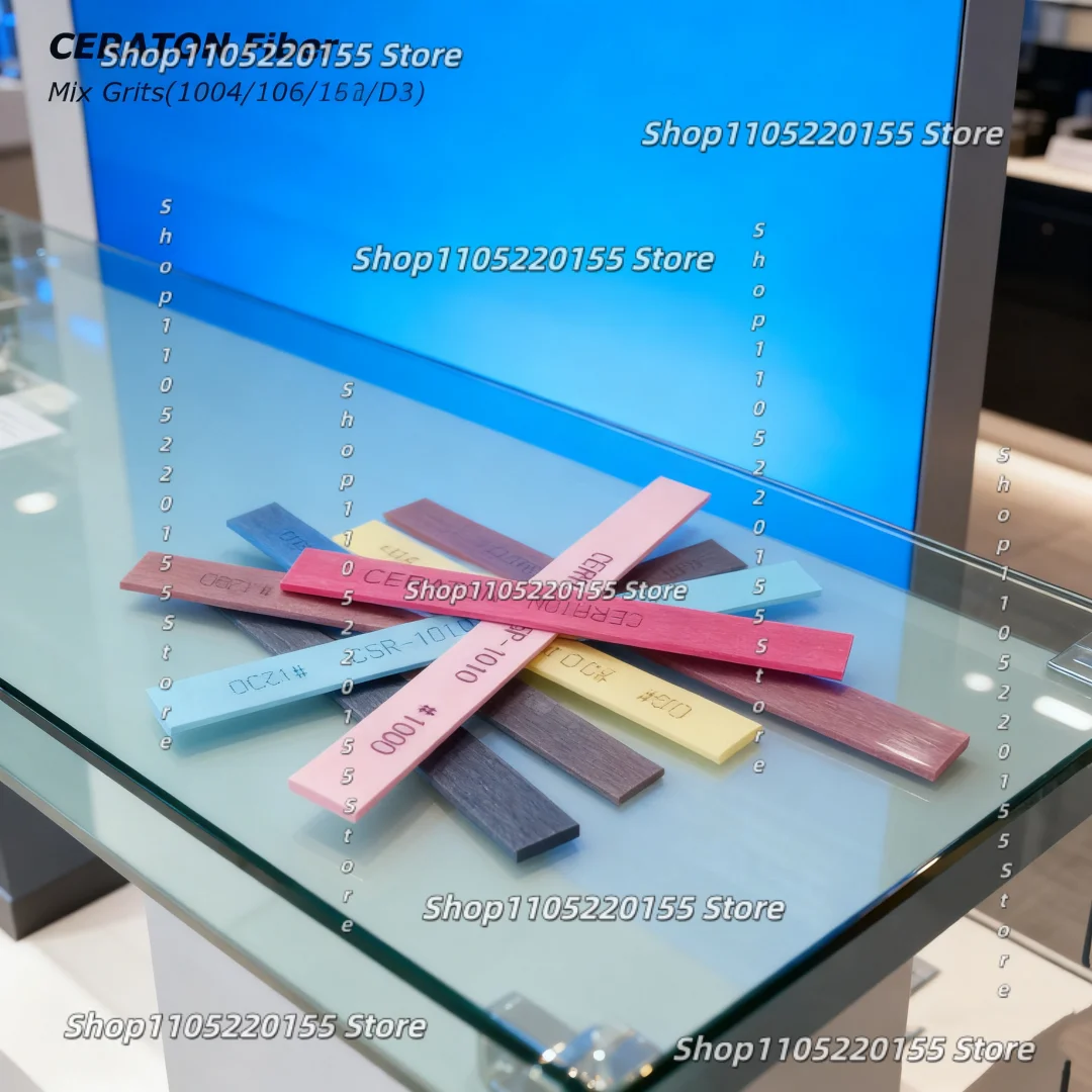 9pcs Mix Girts Japan CERATON 1004 1006 1010 D3 Round Ceramic Fiber Stone for Mold Die Metal Polishing Stick Grits180~1200