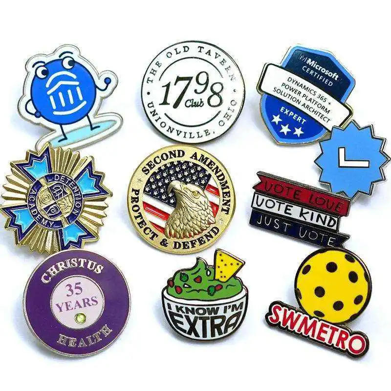 Custom Metal Zinc Alloy 3D Enamel Gold Plated Aviation Airline Wings Lapel Pin Badge