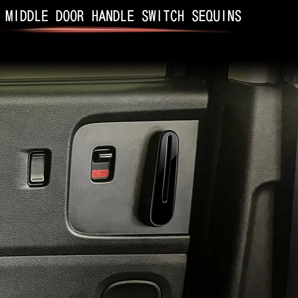 Car Middle Door Handle Switch Sticker for Honda Freed Air Crosstar 2024 Inside Door Handle Trim Bright Black