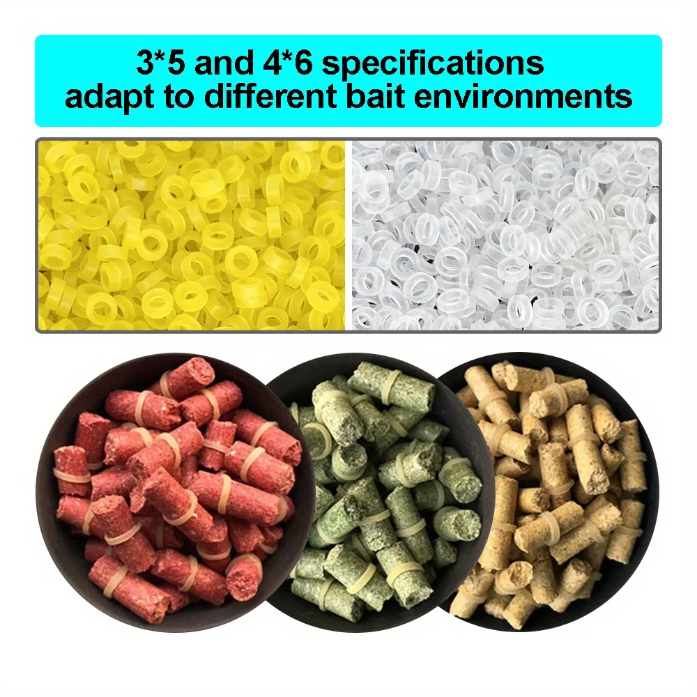 Fishing Tool Bait Making Pellet Bander Bait Tool Bait Bands Fishing Baits Elastic Rubber Rings Worm Bait Clip Fishing view 5