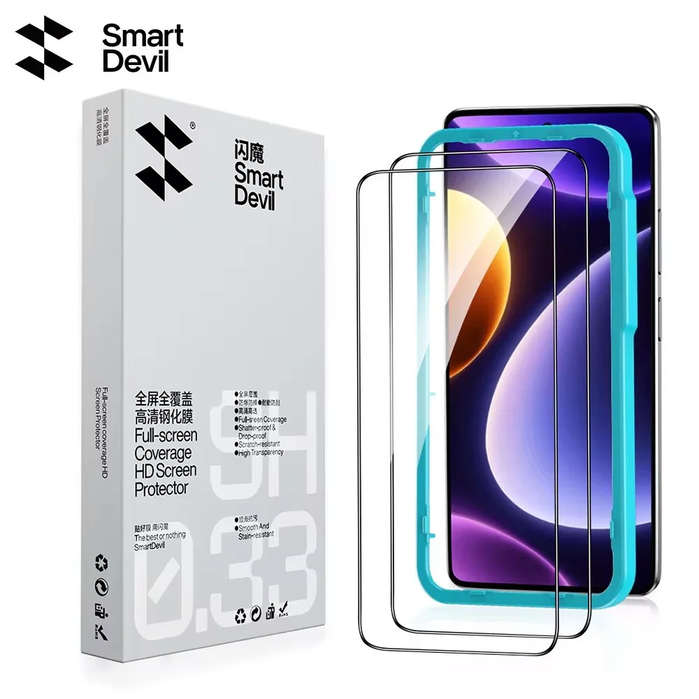 

SmartDevil Screen Protector for Xiaomi 14T 13T Pro Redmi K60 Ultra Full Coverage Tempered Glass Film Clear Privacy for Redmi K70