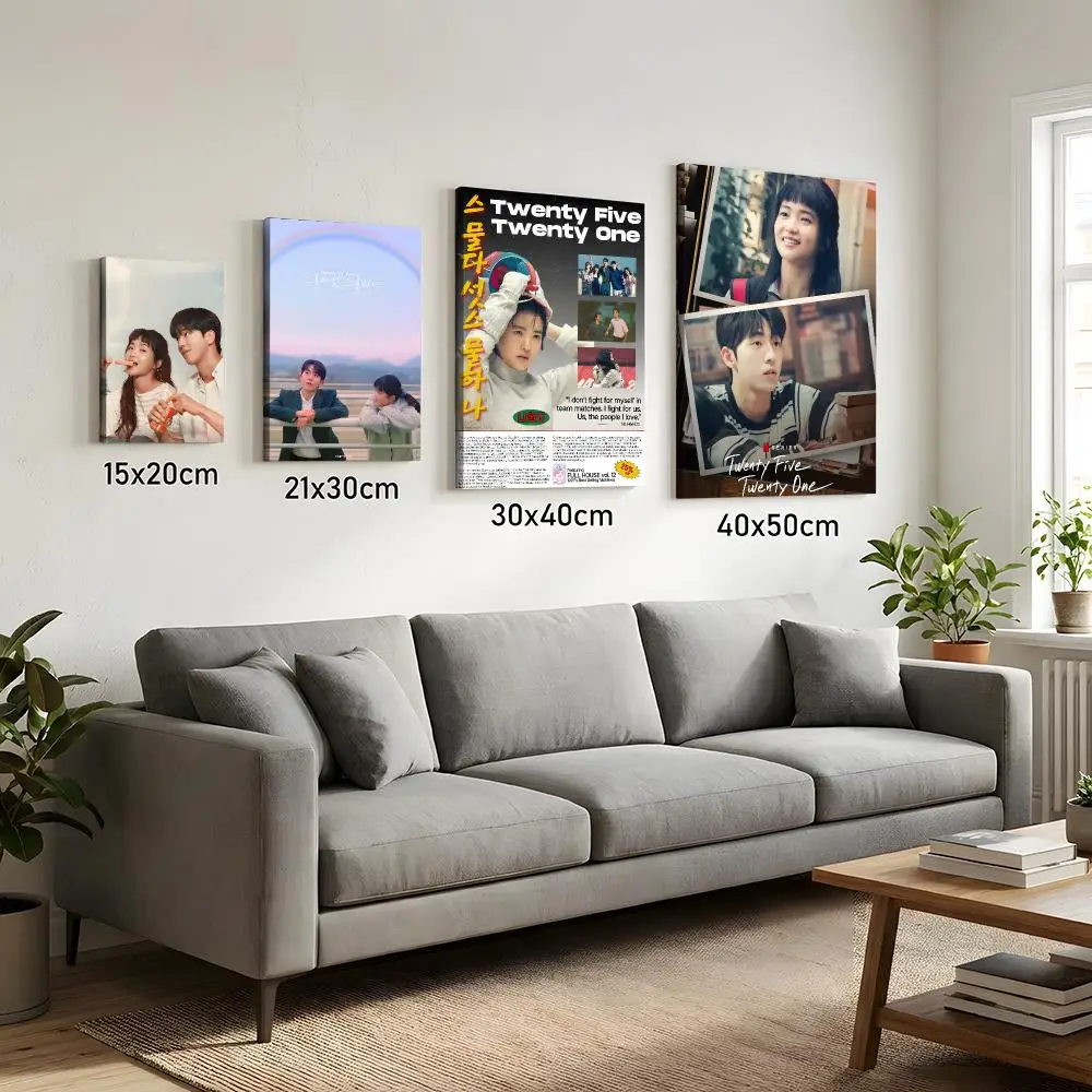 Korean TV Twenty Five Twenty One Framed Wall Painting Framed Canvas Wall Art Waterproof Wall Decor For Living Room Bedroom view 3