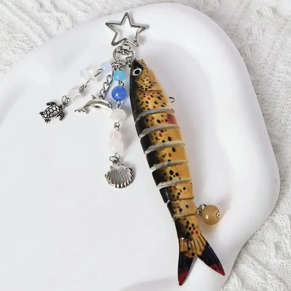High-precision Handmade Fish Keychains Bionic Design Hanging Decor Artificial Fish Pendant Phone Lanyard Lifelike