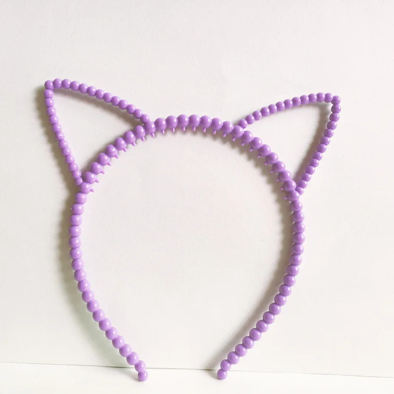 Cute Pearl Cat Ear Headband European Hair Accessories Party Gifts Children\'s Birthday Headband Children\'s Birthday Headband