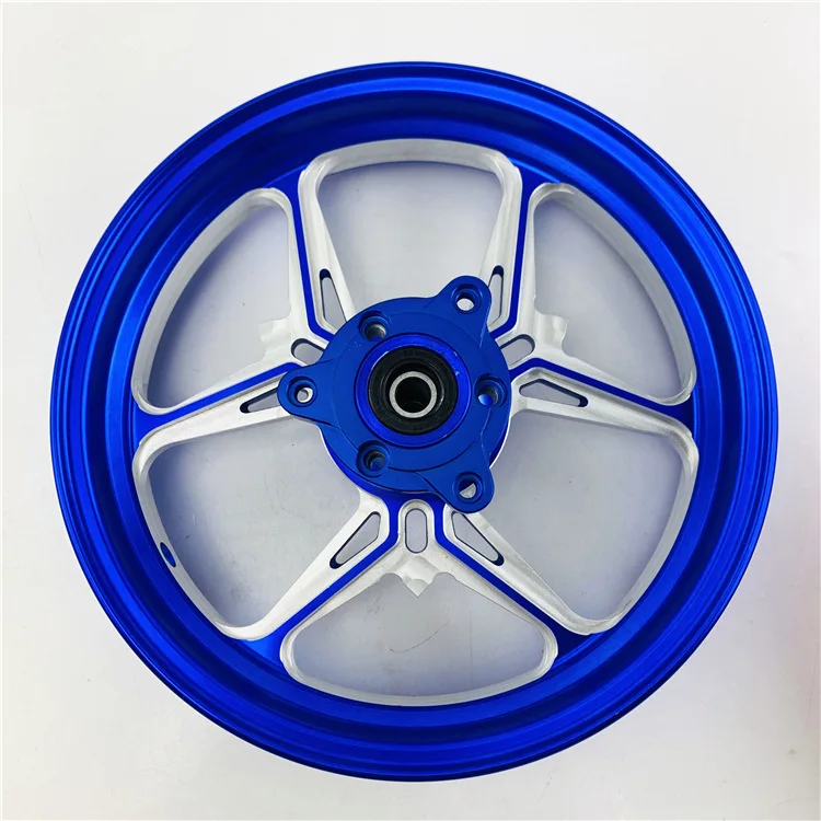 10x2.15\'\' Inch Electric Motorcycle Modified Front Wheel Hub Steel Ring PDS Aluminum Alloy Wheel Rim Moto Cafe Racer Accesories