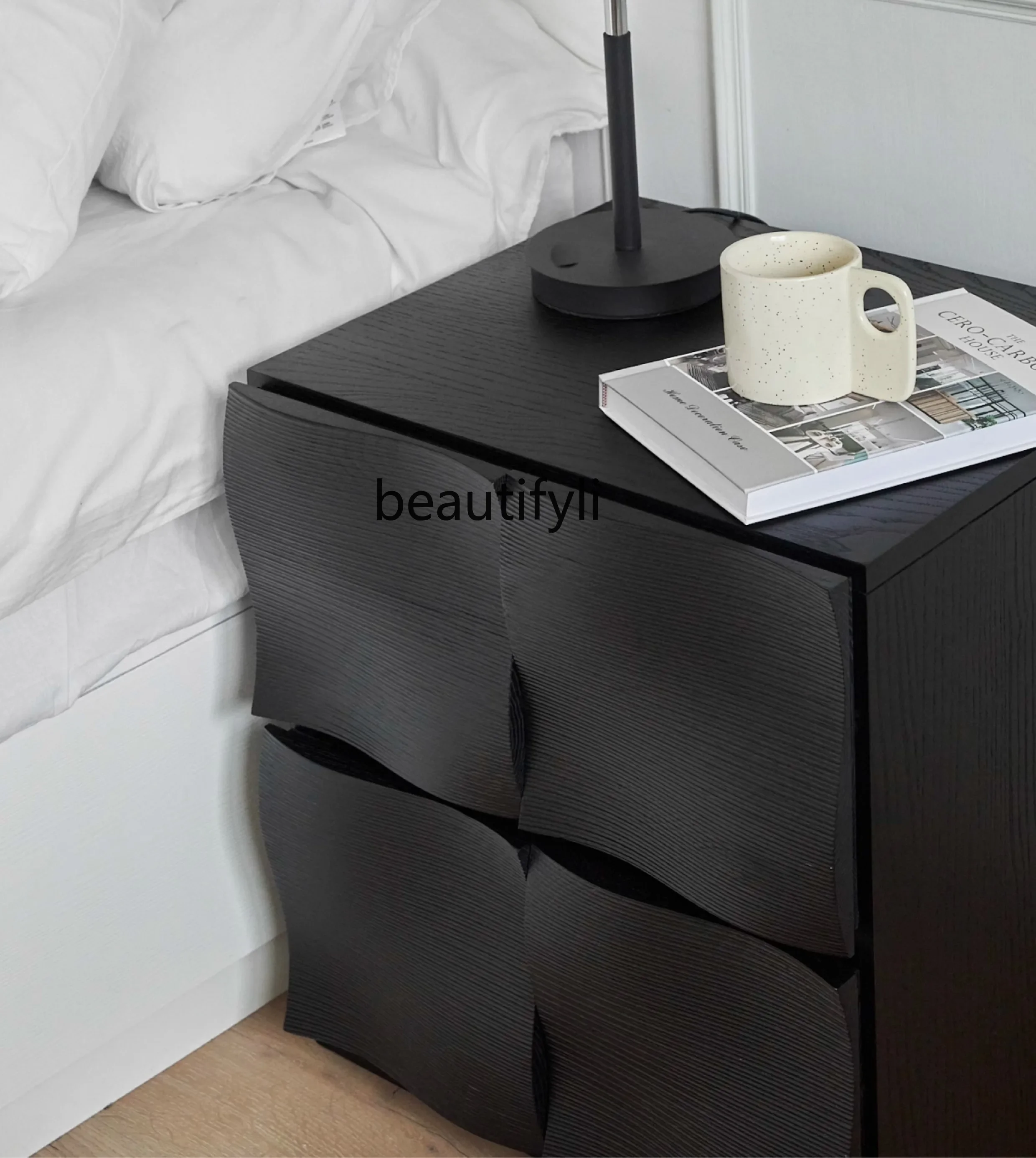 Modern simple module combination household living room solid wood dining side chest bedside table