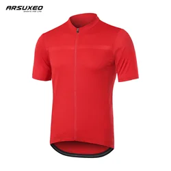 ARSUXEO Cycling Jersey Men Women Short Sleeve Summer MTB Road Bike Shirts Motocross Bicycle Clothes Race Pro Team Downhill 6036