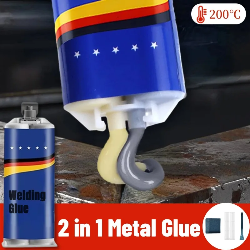 

2 In1 AB Casting Repair Glue High Strength Metal Repair Paste for Metal Casting Defect Cold Welding Glue Waterproof Repair Glue