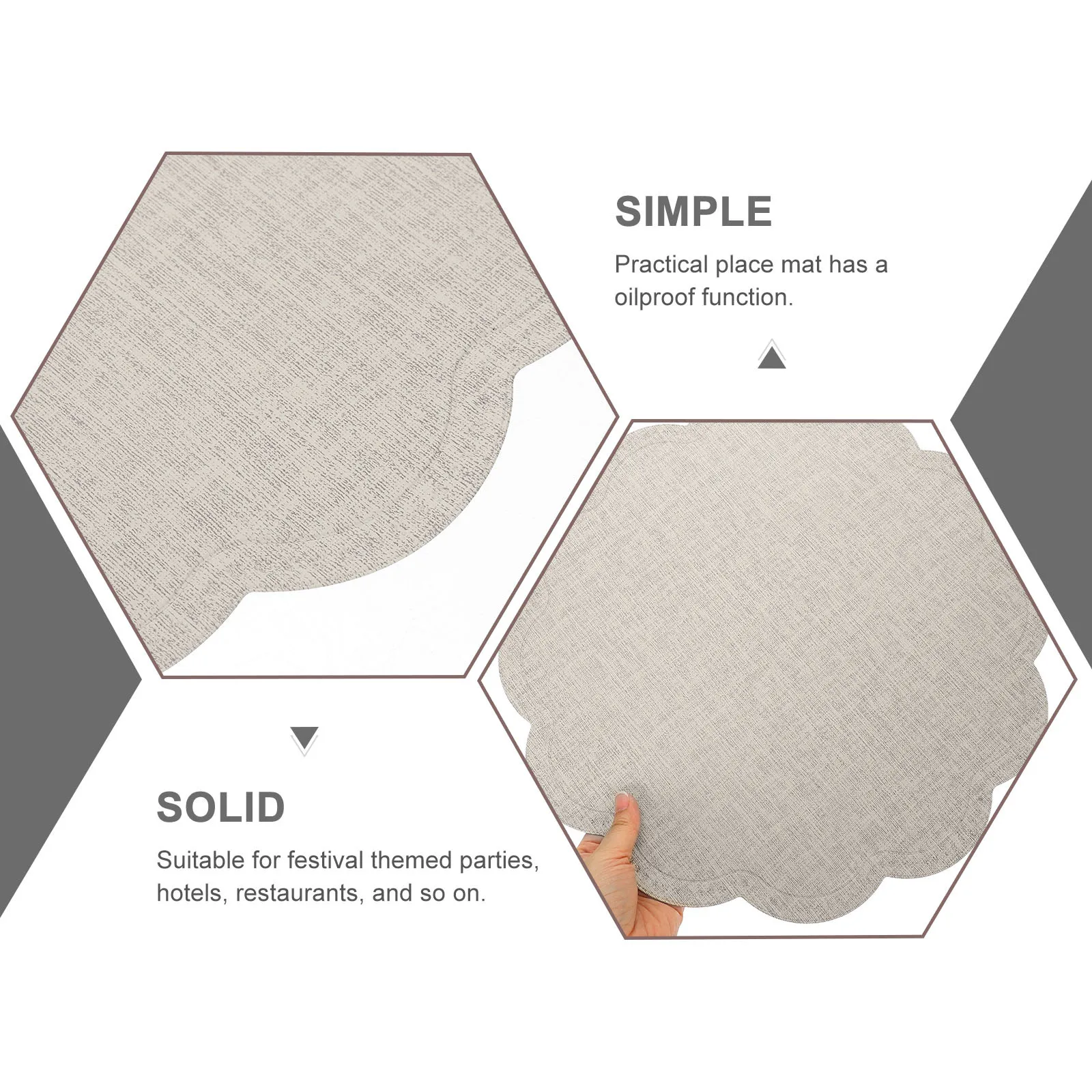 

4Pcs Modern Decorative Placemats PU Table Mats Practical Oilproof Scratch Resistant Kitchen Accessories