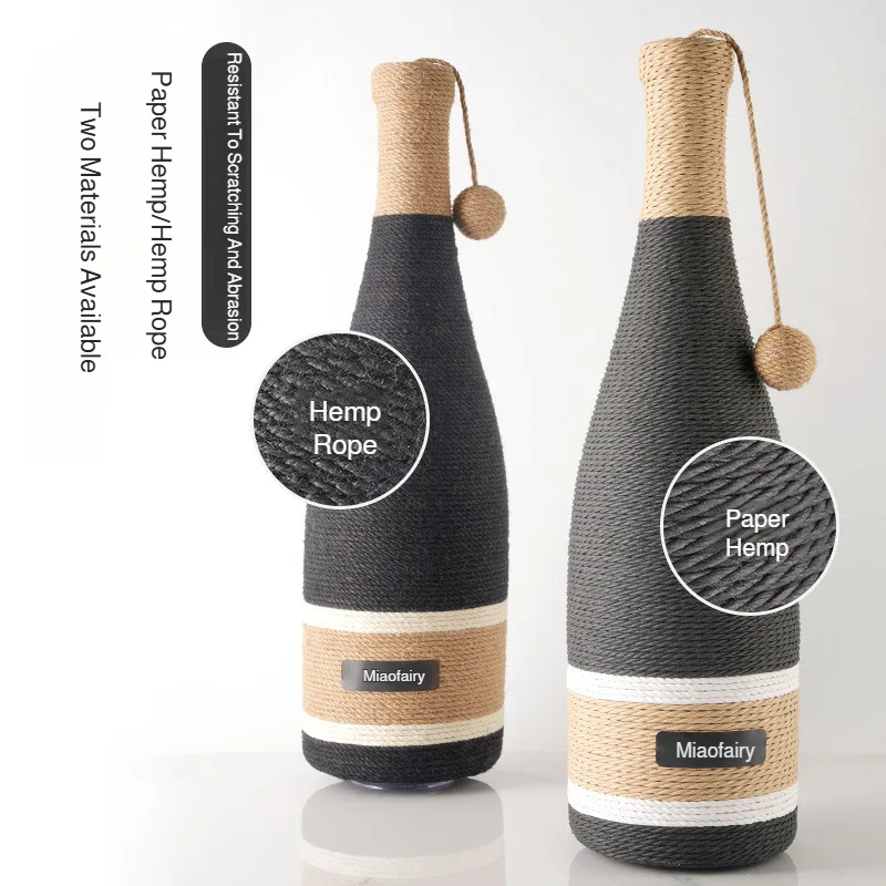 Tirador para gatos con forma de botella de vino