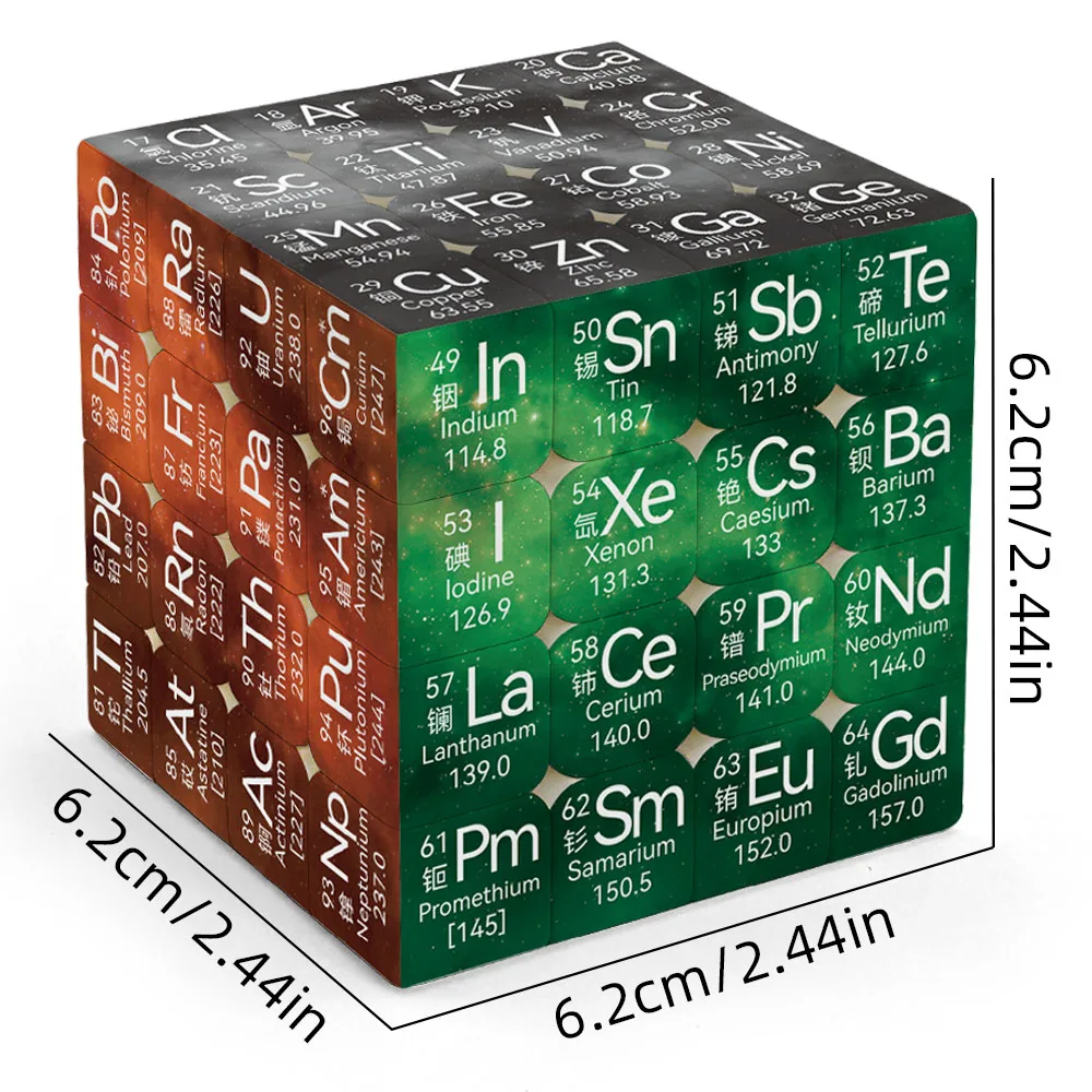 Der Periodensystem-Würfel, Chemie-Würfel 4x4 Speed Cube, ZIINA STAR 4x4 Speed Cube Puzzle Zauberwürfel 4x4x4 Puzzle – Detail 4