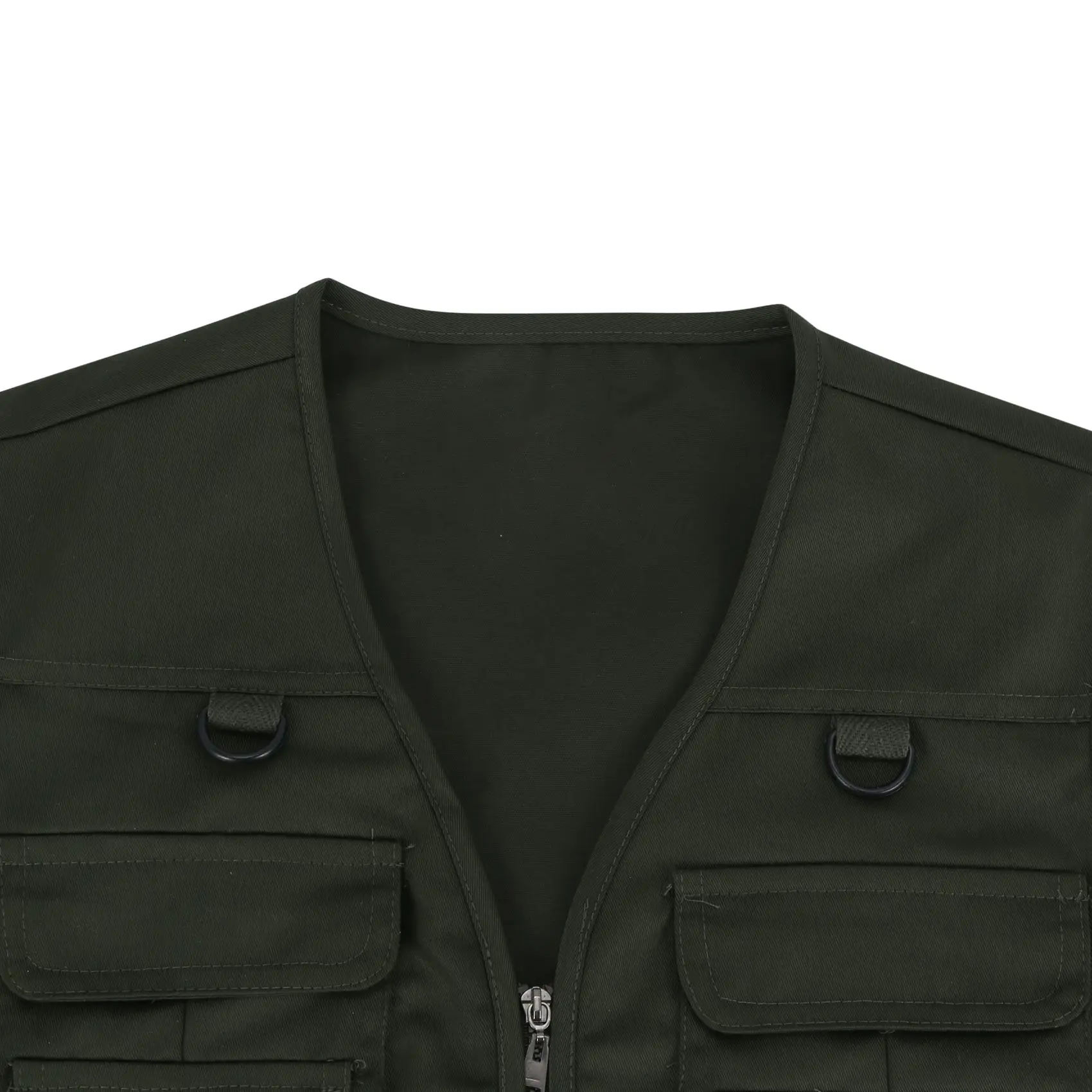 ABKR-Rompi Memancing Pria Dengan Ritsleting Multi Saku Untuk Fotografi / Berburu / Perjalanan Olahraga Luar Ruangan