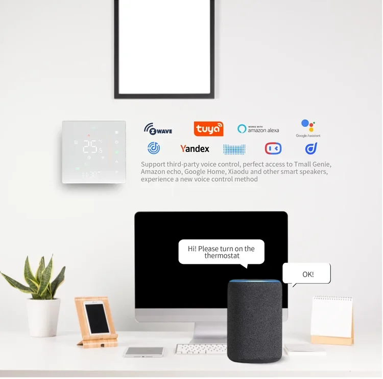 Zigbee Tuya Smart Home Programmable Touch Thermostat Electirc Floor Water Heating Gas Boiler Temperature Controller Google Alexa