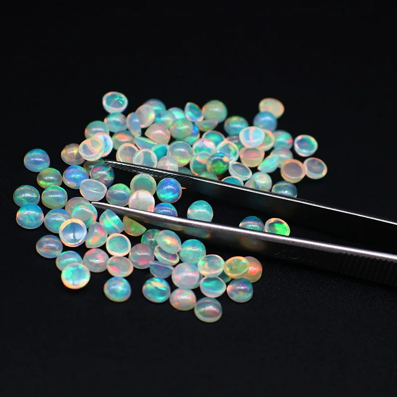 

Factory Wholesale 100% Real Natural Round Strong Scintillation Round Opal Gemstone Loose Gems Diy Material for Jewelry 1-3mm