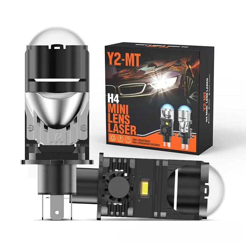 

Y2MT Car LED Headlight h4 led Bi-Beam Projector Triple Matrix High Brightness Front Lamp All-in-One Universal for Car Motorcycle