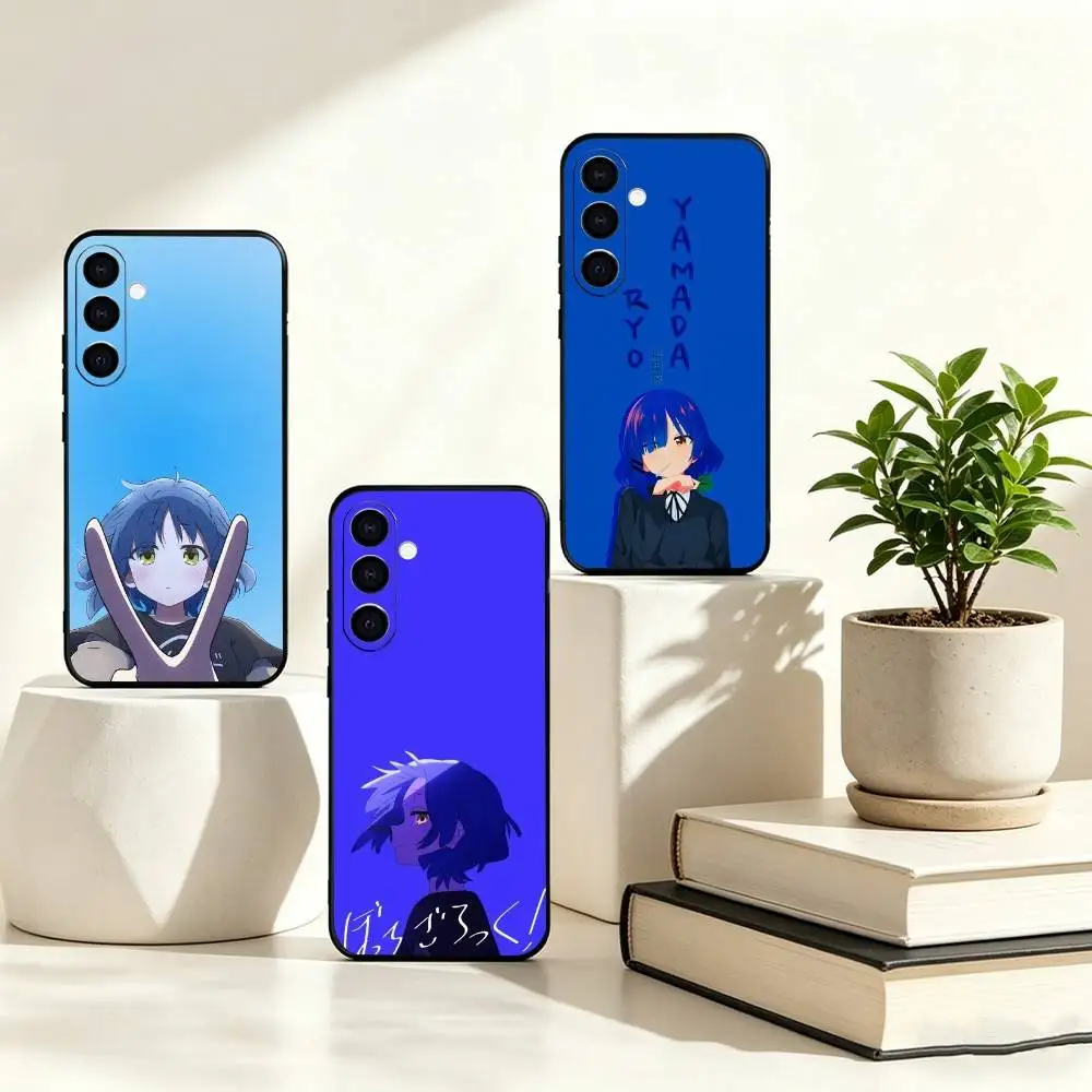 Anime Bocchi the Rock! YR Phone Case For Samsung Galaxy A73,A72,A71,A70,A53,A52,A51,Soft Silicone Black Cover