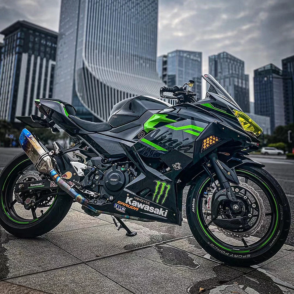 LED Turn Signal Lights Suitable For Kawasaki Ninja400 Ninja650 ZX-4R ZX-6R Honeycomb Motorcycle Signal Lights