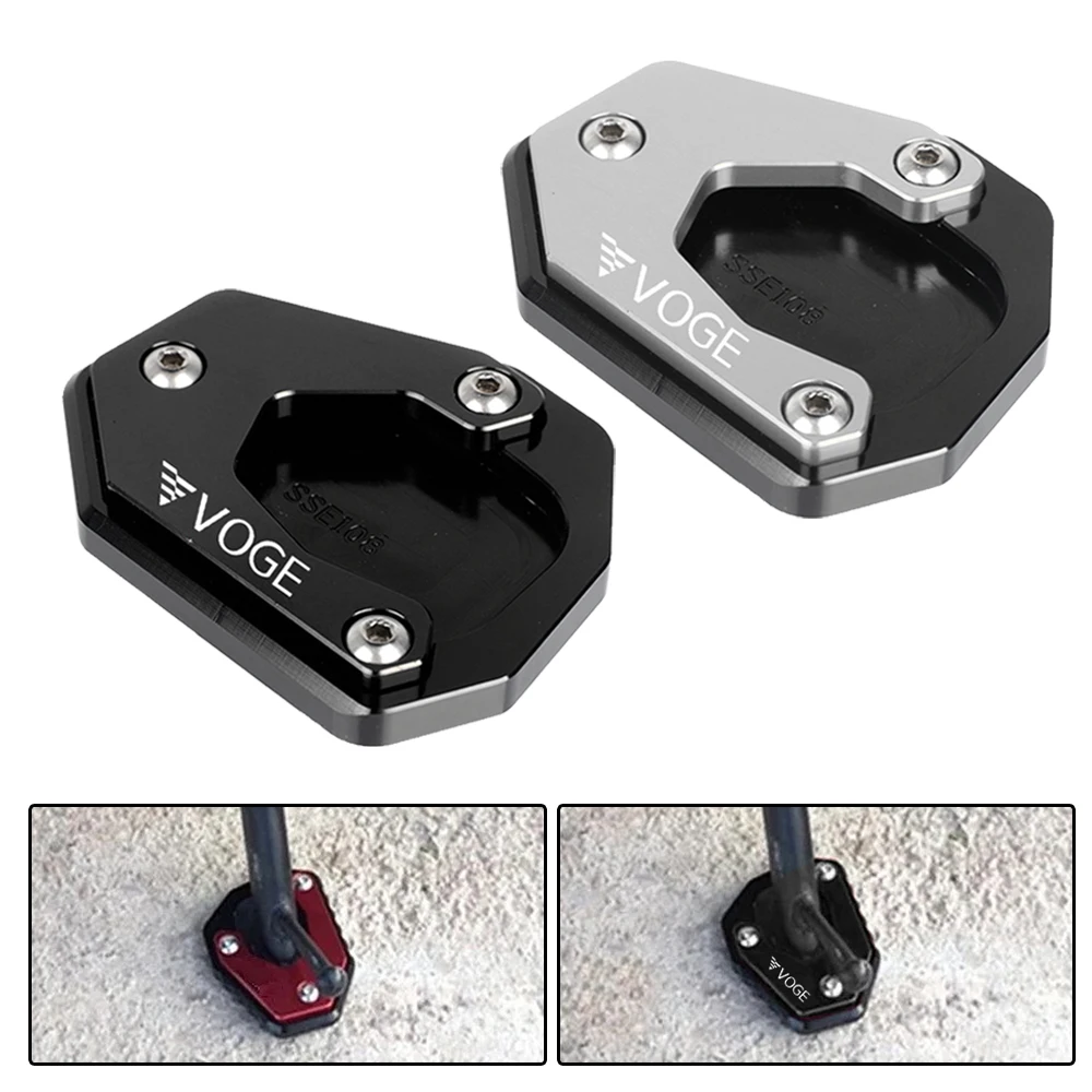 

NEW Motorcycle Accessories Kickstand Side Stand Enlarger Extension Plate Pad For Loncin VOGE 300 RALLY 300 GY 300 300RALLY 300GY