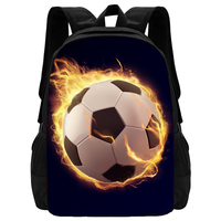 Soccer 3d Print School Bag for Boys Nylon Backpack  with Football Patten Large Capacity Kids Bag Durable and Softback Add Logo