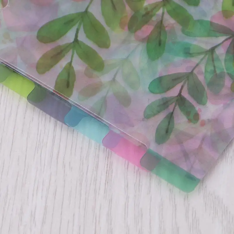 Y5LB Catoon Clear Divider Index Pages Classificador classificado para fichário 6 furos