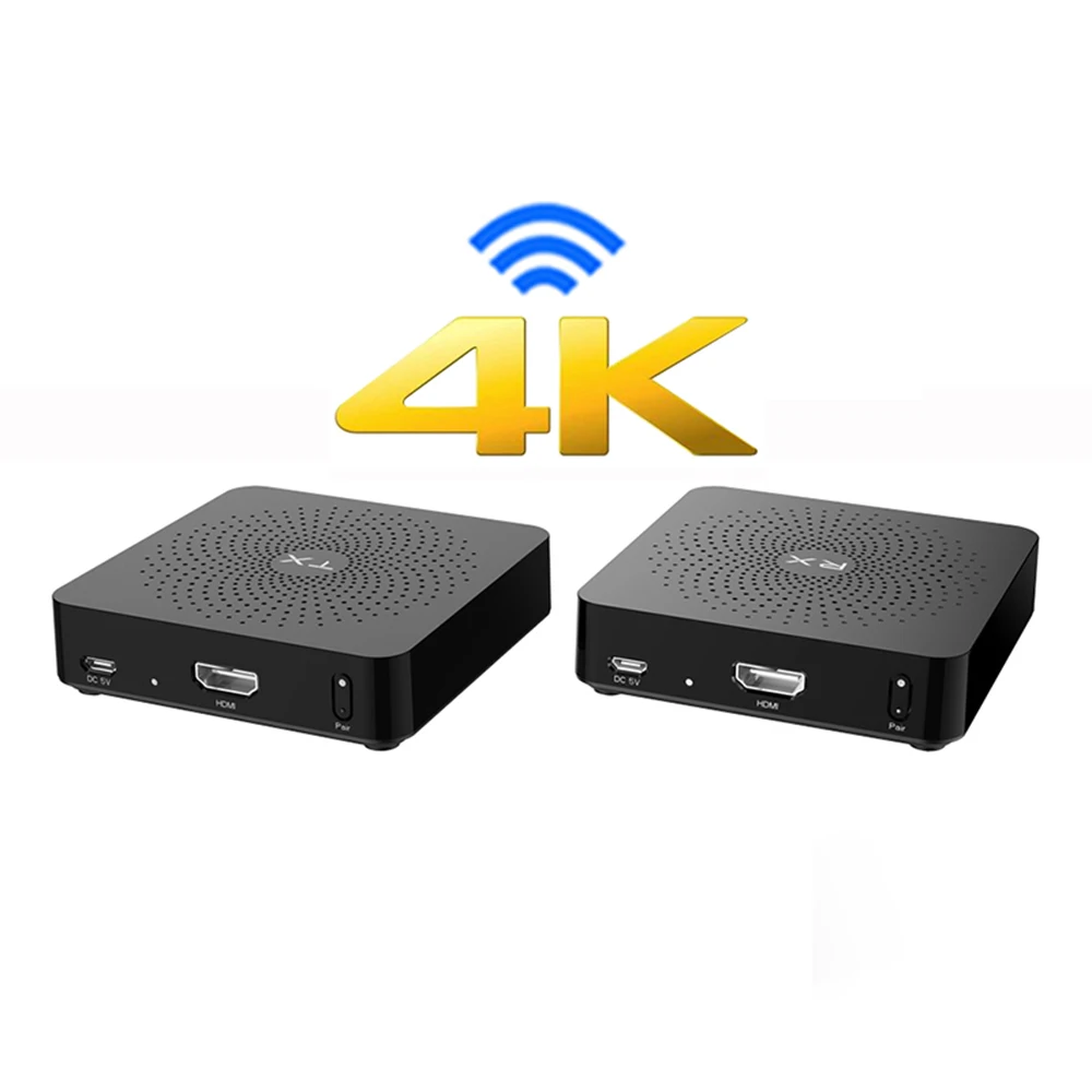 TLT-TECH W2H 4K 60 جيجا هرتز جهاز إرسال HDMI لاسلكي موسع استقبال كامل HD 4K @ 30 هرتز 3D (جهاز إرسال + جهاز استقبال)