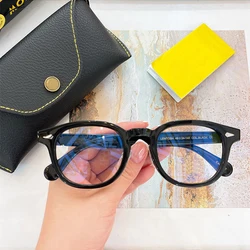Lemtosh Anti Blue Light Glasses Man Johnny Depp Eyeglasses Woman Luxury Brand Vintage Acetate Frame Computer Phone Goggles